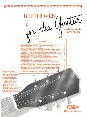 cover image of Beethoven for Guitar (Songbook)